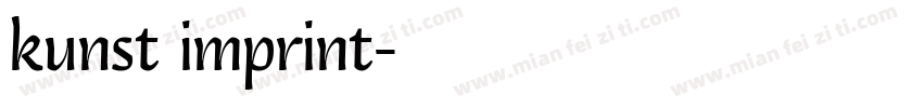 kunst imprint字体转换